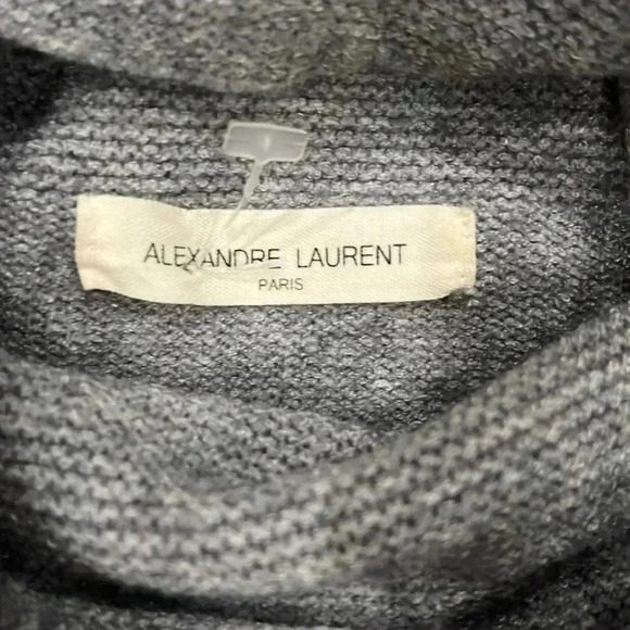 ❤️2/$50❤️[L]Alexandre  Laurent Gray Pull Over Turtle Neck Wool Blend Sweater - Picture 5 of 6